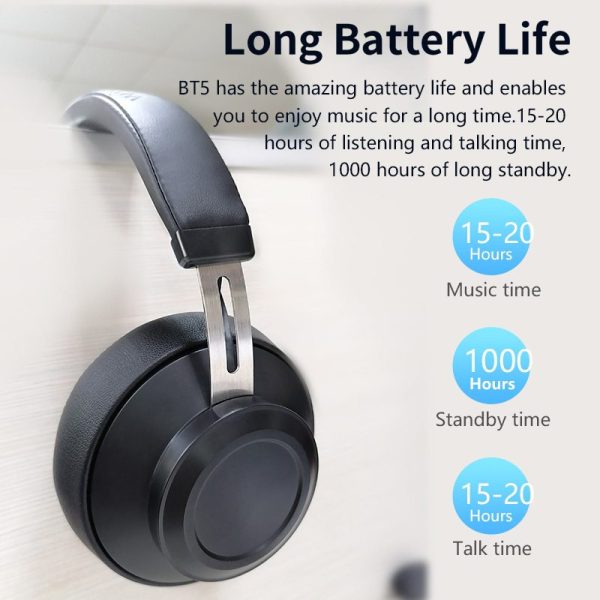 Bluedio BT5 Wireless Headphones long battery life