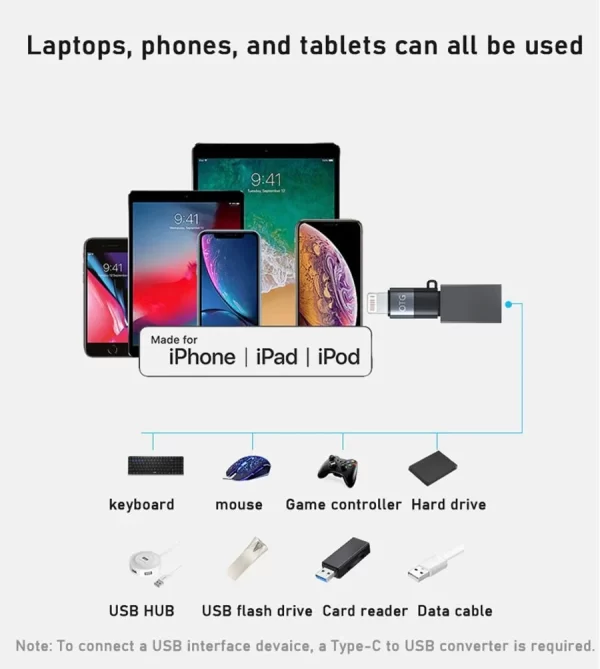 USB C to Lightning OTG