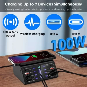8 Port Multi Device Charging Station