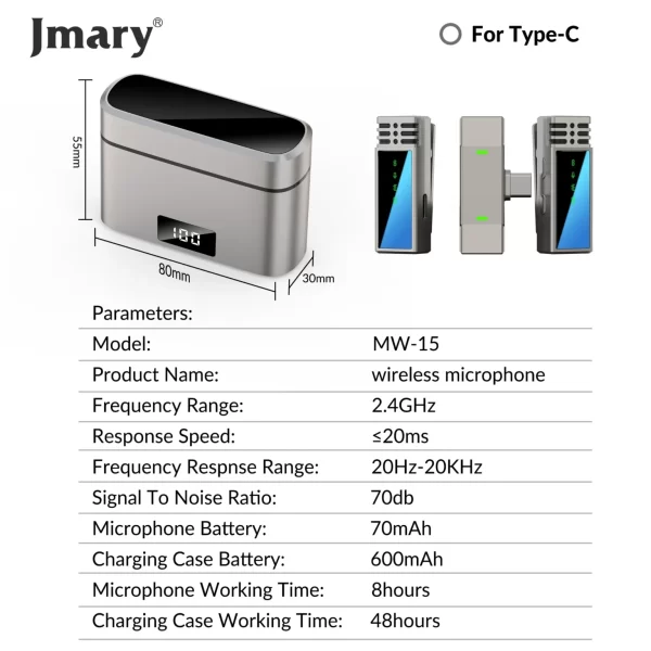 JMARY Wireless Microphone TypeC