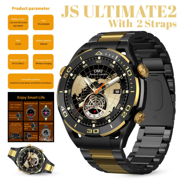 JS ULTIMATE2 SMART WATCH GOLD STYLE