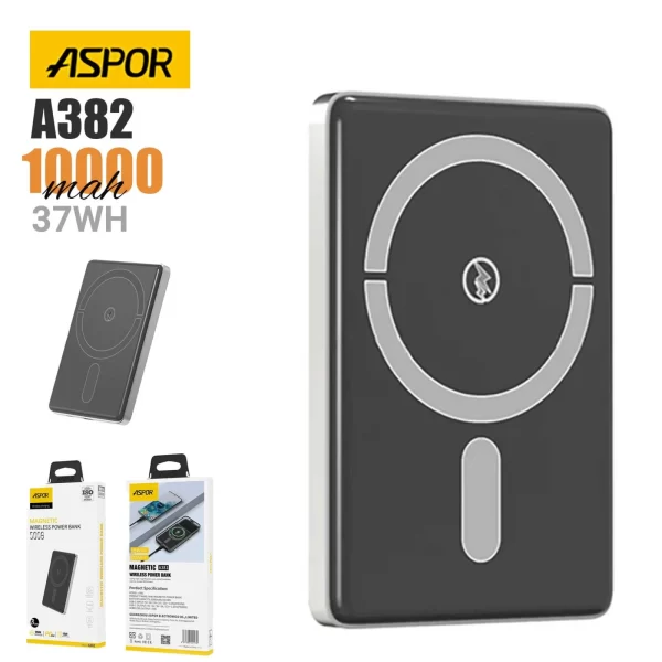 Aspor Wireless 10000mAh Power Bank